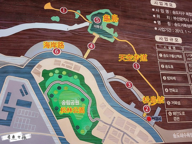 松島天空步道SKY WALK,松島雲端散步路,甘川洞文化村到松島,交通資訊,公車路線