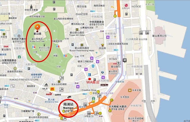 釜山夜景 釜山塔 (부산타워) 龍頭山公園(용두산공원) 釜山必去地標