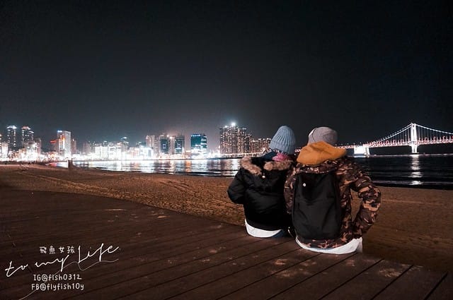 韓國釜山 廣安大橋夜景 廣安里散步路 海景咖啡廳 釜山知名地標 廣安大橋(광안대교) 廣安里海水浴場(광안리해수욕장)