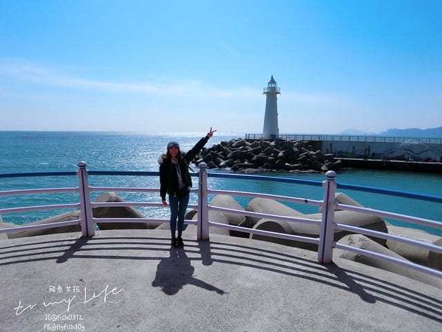 青沙浦 (청사포)  青沙浦天空步道 紅白燈塔  釜山 海雲台 釜山必去地標