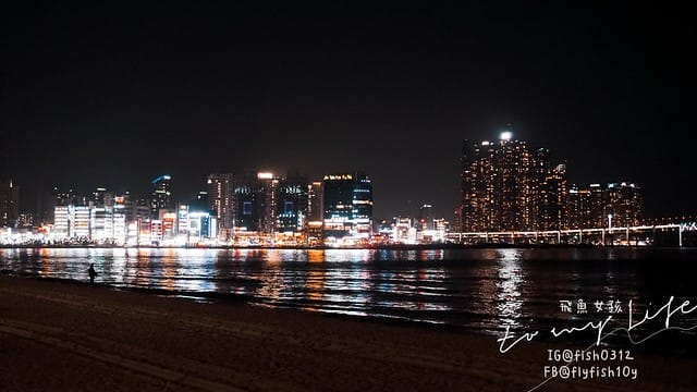 韓國釜山 廣安大橋夜景 廣安里散步路 海景咖啡廳 釜山知名地標 廣安大橋(광안대교) 廣安里海水浴場(광안리해수욕장)