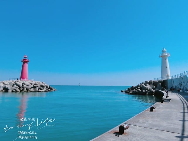 青沙浦 (청사포)  青沙浦天空步道 紅白燈塔  釜山 海雲台 釜山必去地標