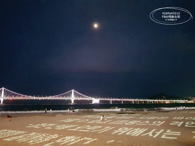 韓國釜山,廣安大橋夜景,廣安里散步路,釜山海景咖啡廳,廣安大橋,광안대교,廣安里海水浴場,bbq炸雞