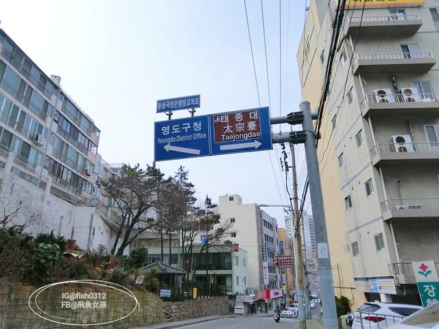 韓國釜山。釜山必去 太宗臺(태종대)搭DANUBI列車 影島燈塔  太宗臺辣海鮮麵  我在釜山搭公車