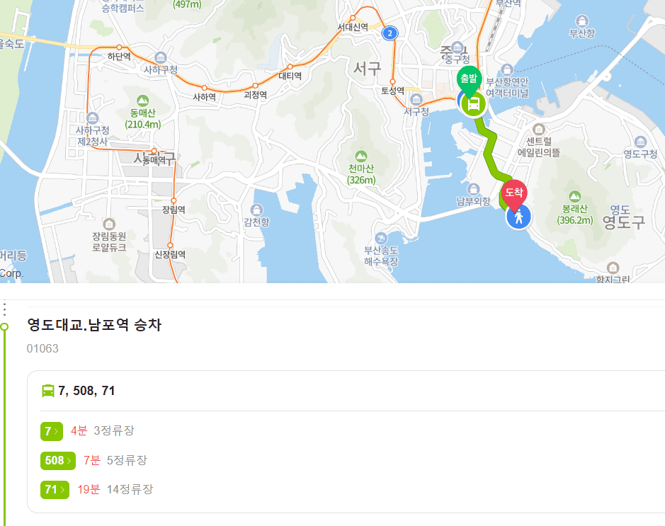 釜山必去 白險灘文化村+絕影海岸散步路(흰여울문화마을) 影島交通方式 在釜山搭公車