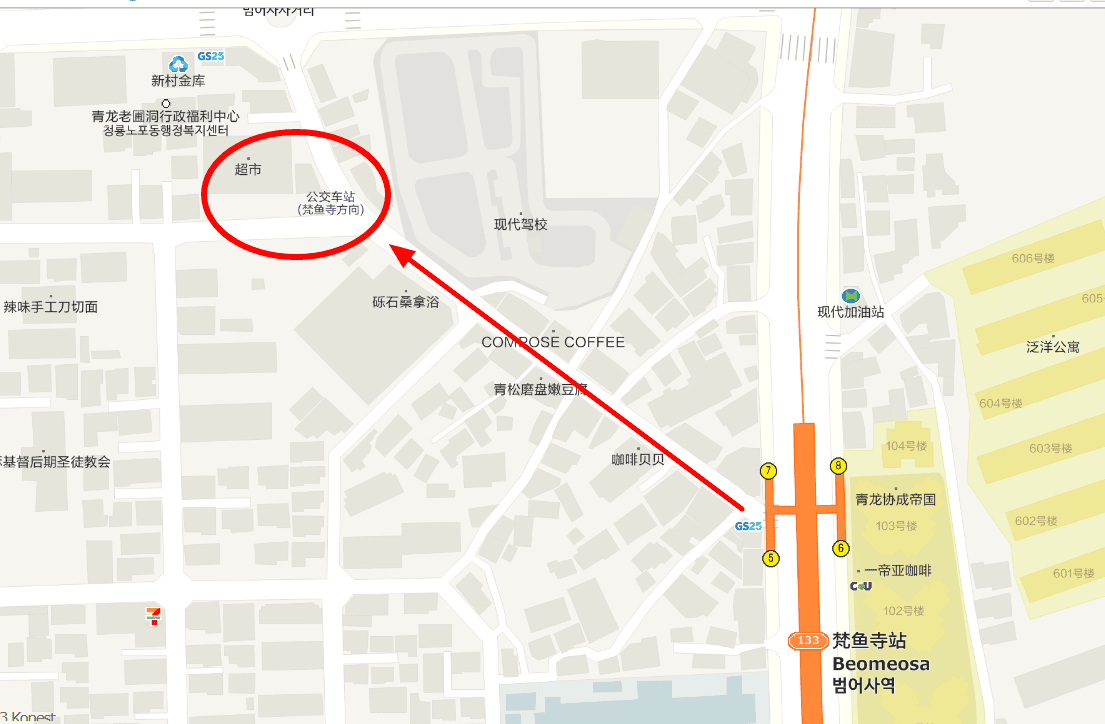 韓國釜山。釜山散步地圖  百年古剎梵魚寺 (범어사)  韓國