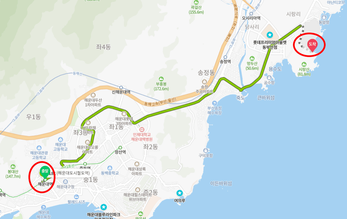 釜山海景,機張景點,海東龍宮寺,海雲台到海東龍宮寺交通,在釜山搭公車 